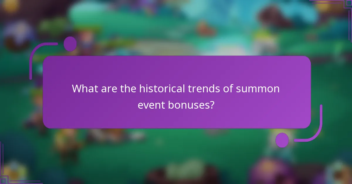What are the historical trends of summon event bonuses?